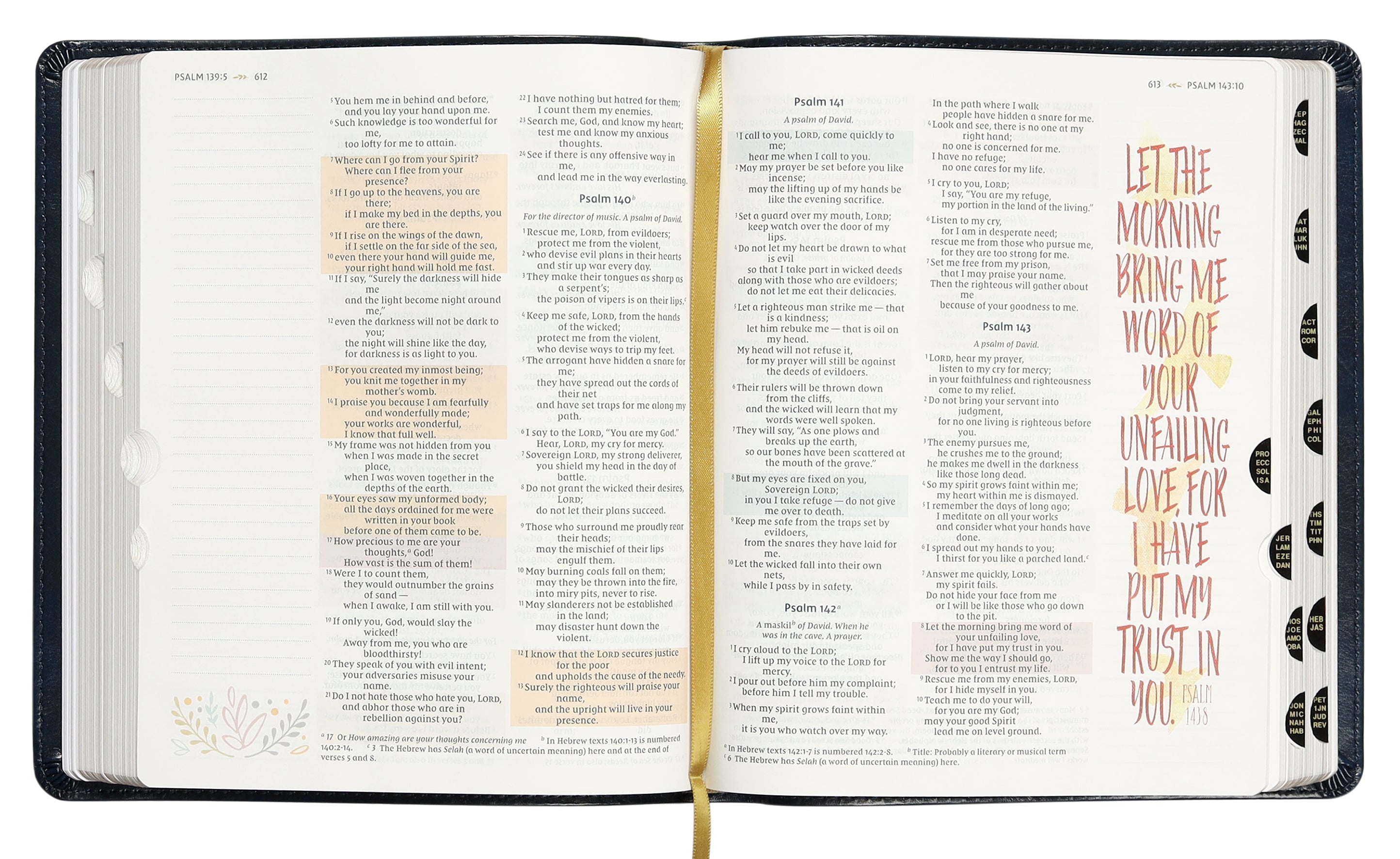 NIV Radiant Virtues Bible a Beautiful Word Collection Navy Thumb Indexed (Red Letter Edition)