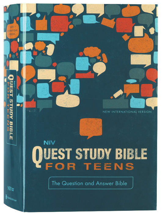 NIV Quest Study Bible for Teens Navy Blue Edition book cover photo