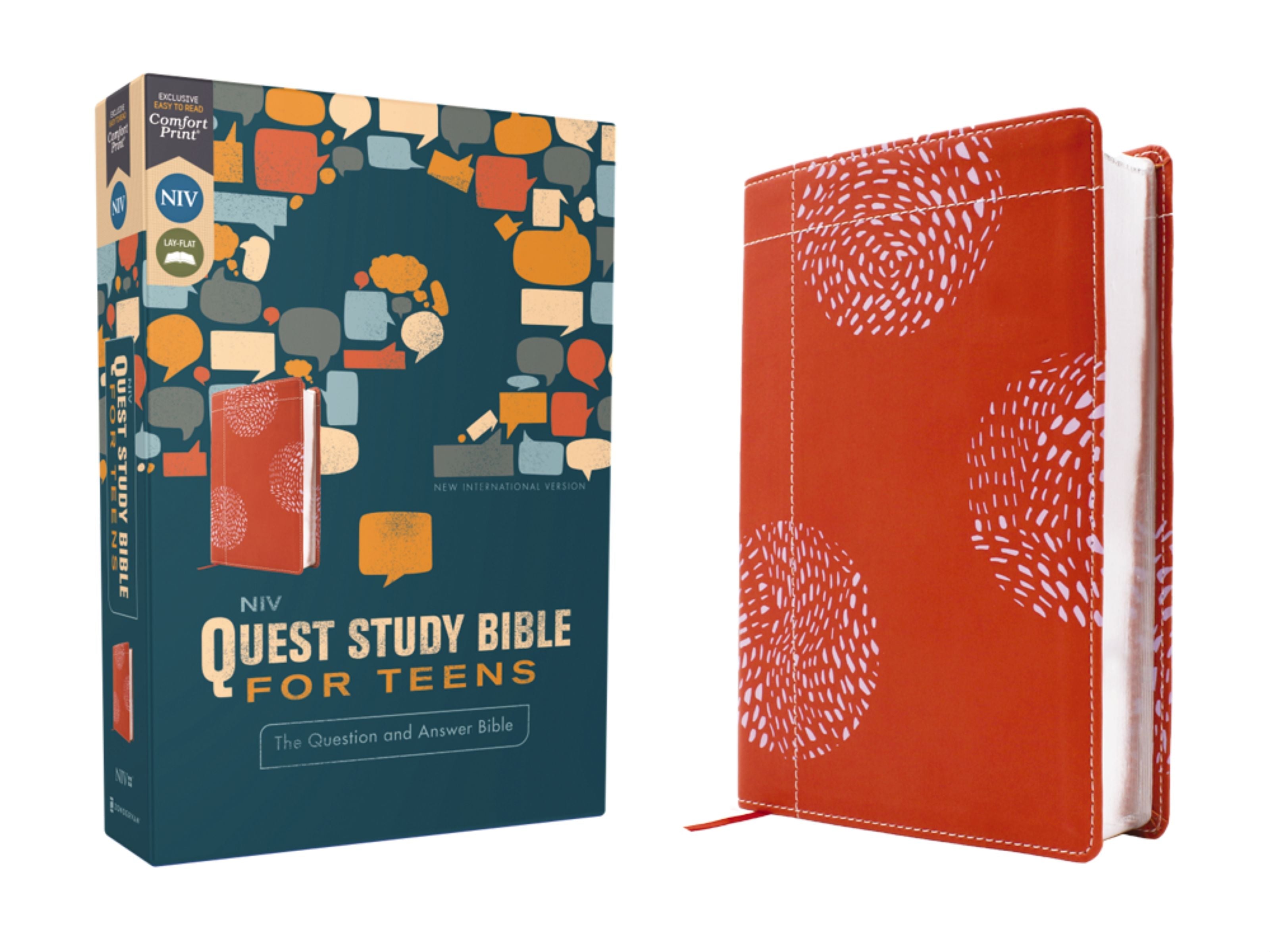 Coral NIV Quest Study Bible for Teens, ideal for youth Bible study and devotion.