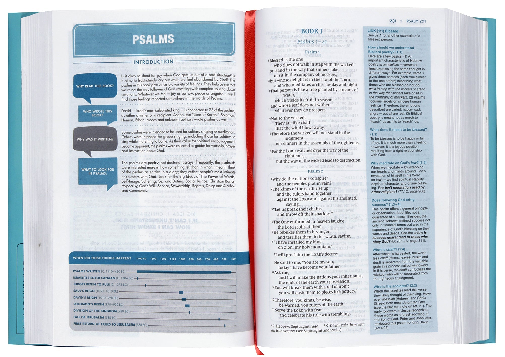 Coral leather NIV Quest Study Bible for Teens, designed for teen Bible study and exploration.