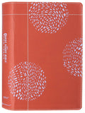 NIV Quest Study Bible for Teens, Coral leather-bound Bible with notes for teens.