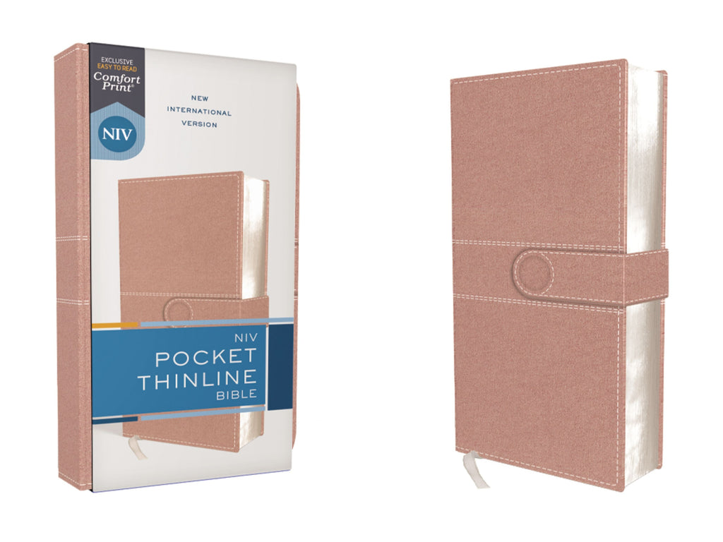 NIV Pocket Thinline Bible Pink Snap Closure (Red Letter Edition)