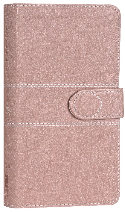 NIV Pocket Thinline Bible in red letter edition, soft cover, pink snap closure