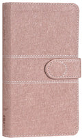 NIV Pocket Thinline Bible in red letter edition, soft cover, pink snap closure