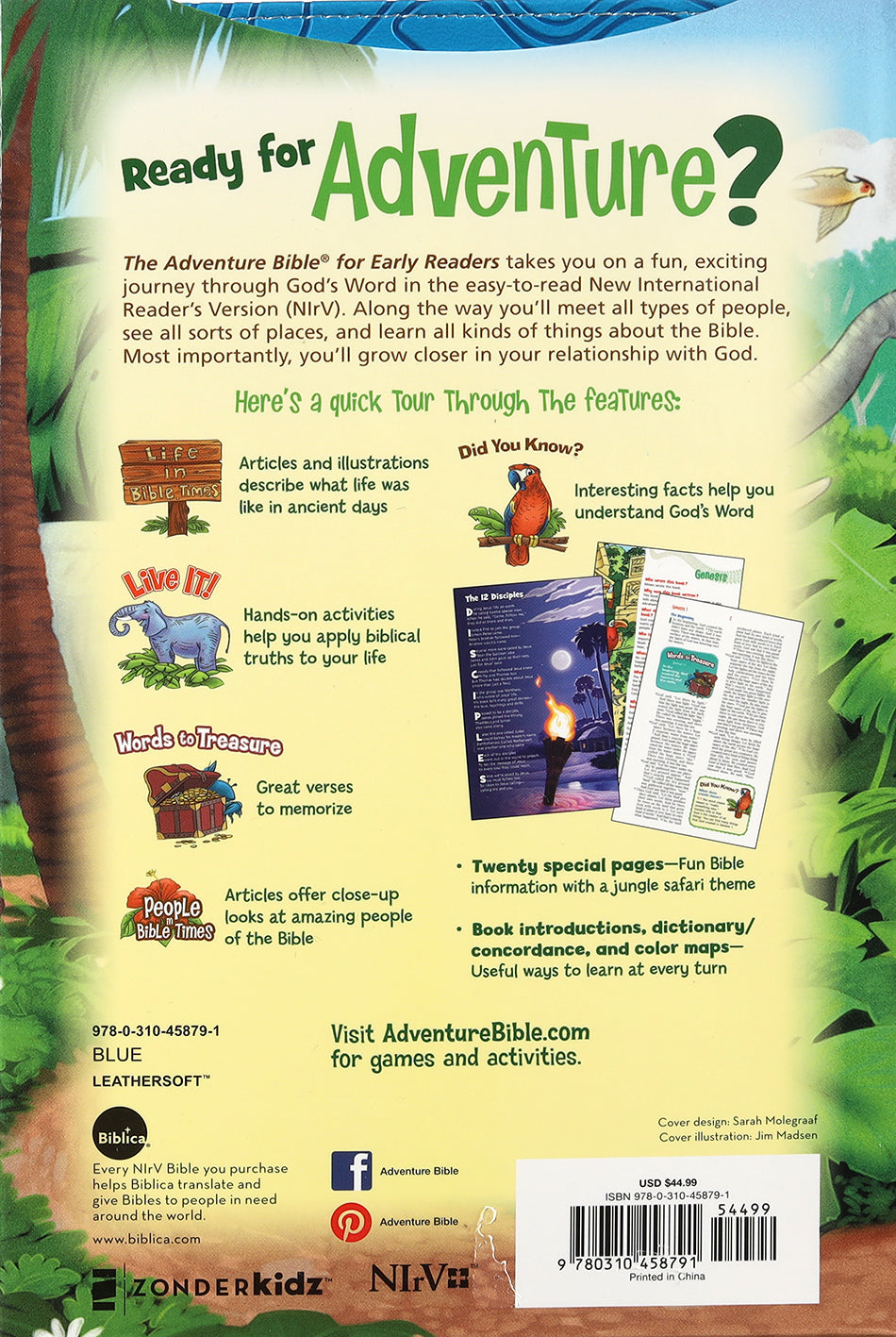 NIRV Adventure Bible for Early Readers in Blue Full Color