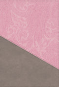 NIV Personal Size Bible Large Print Pink/Gray Thumb Indexed (Red Letter Edition)