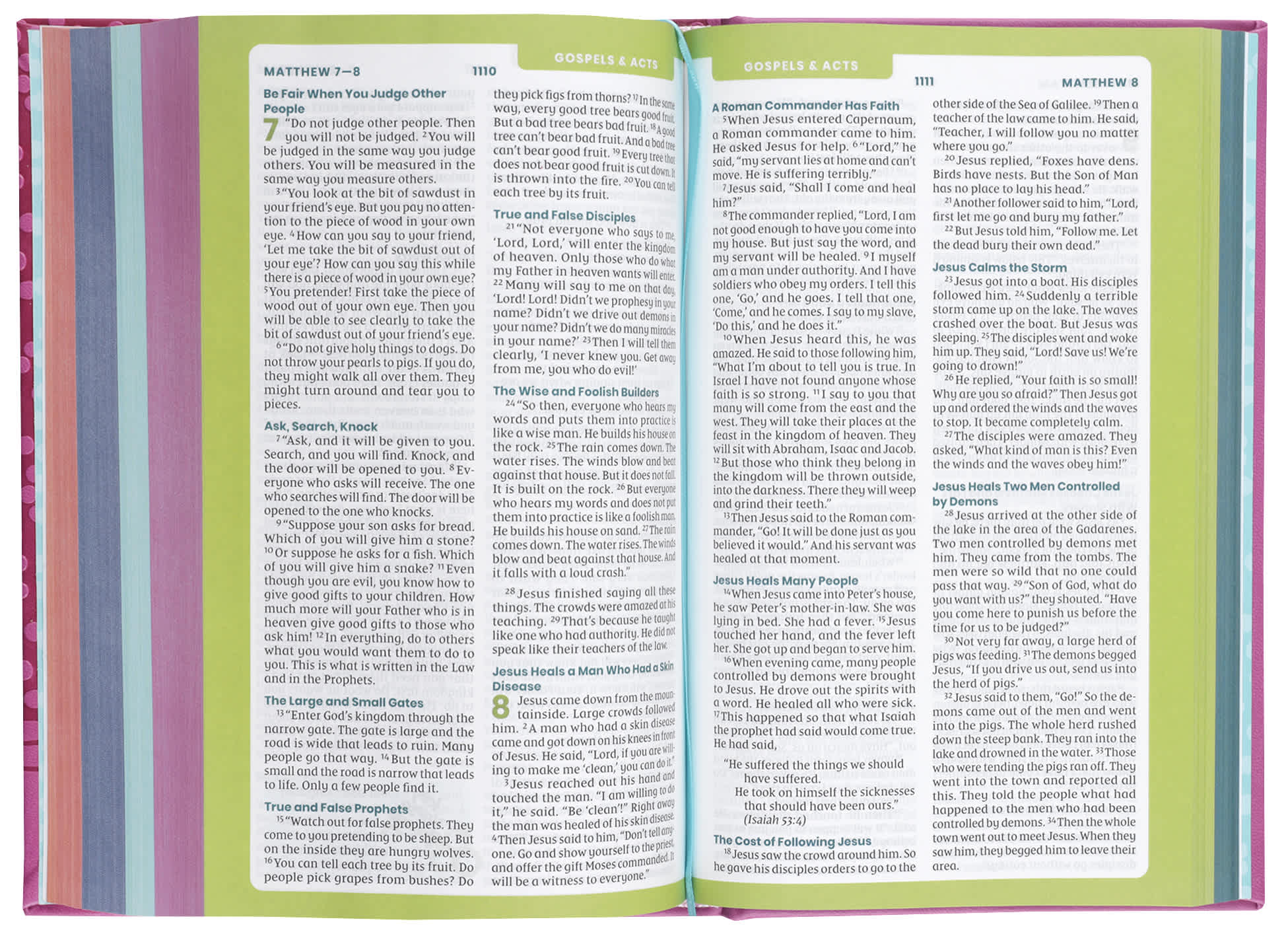 NIRV Tiny Theologians Bible in pink, ideal for carrying and studying
