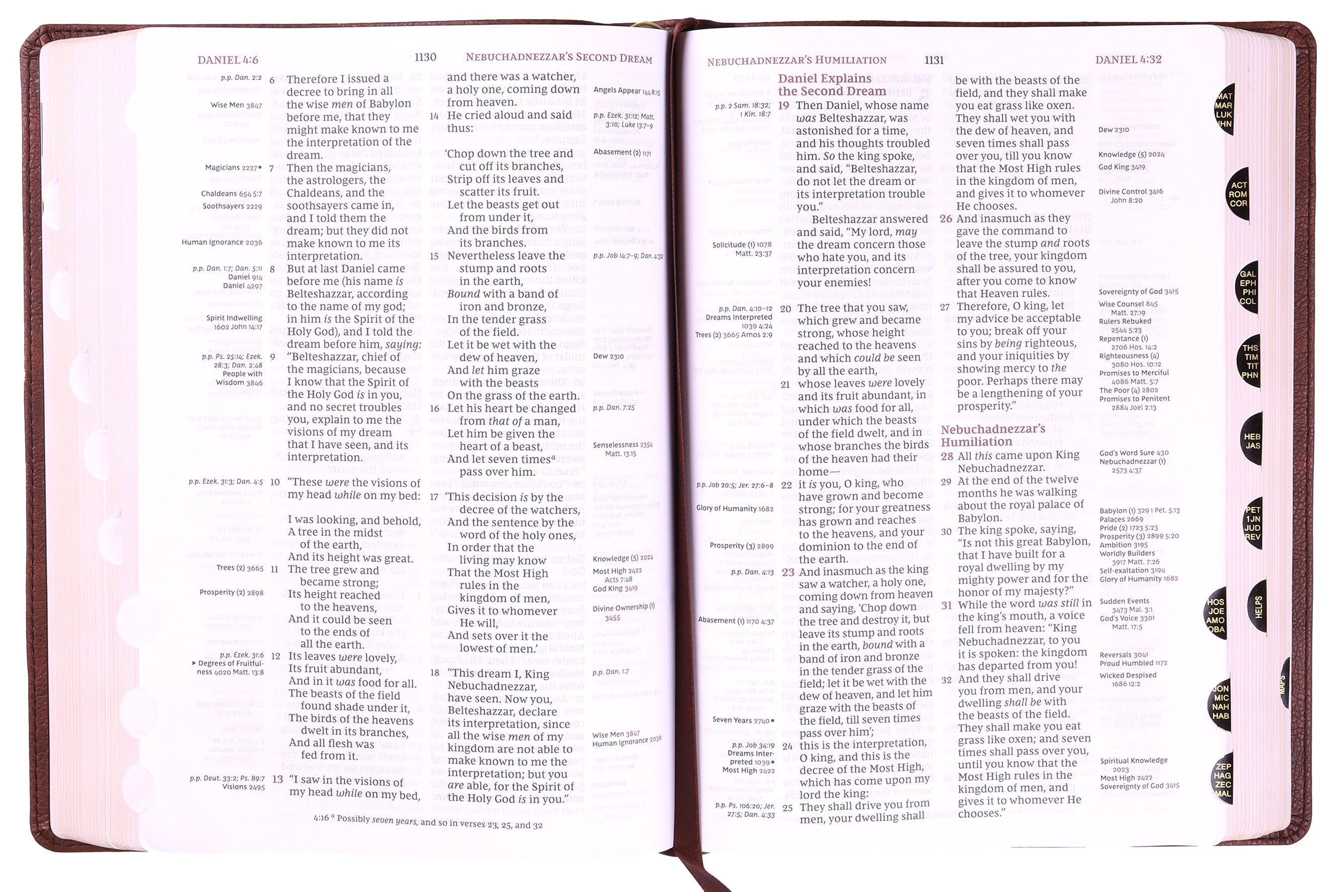 NKJV Thompson Chain-Reference Bible Brown Thumb Indexed (Red Letter Edition)