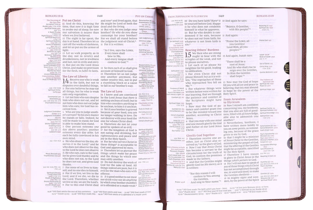 NKJV Thompson Chain-Reference Bible Brown Thumb Indexed (Red Letter Edition)