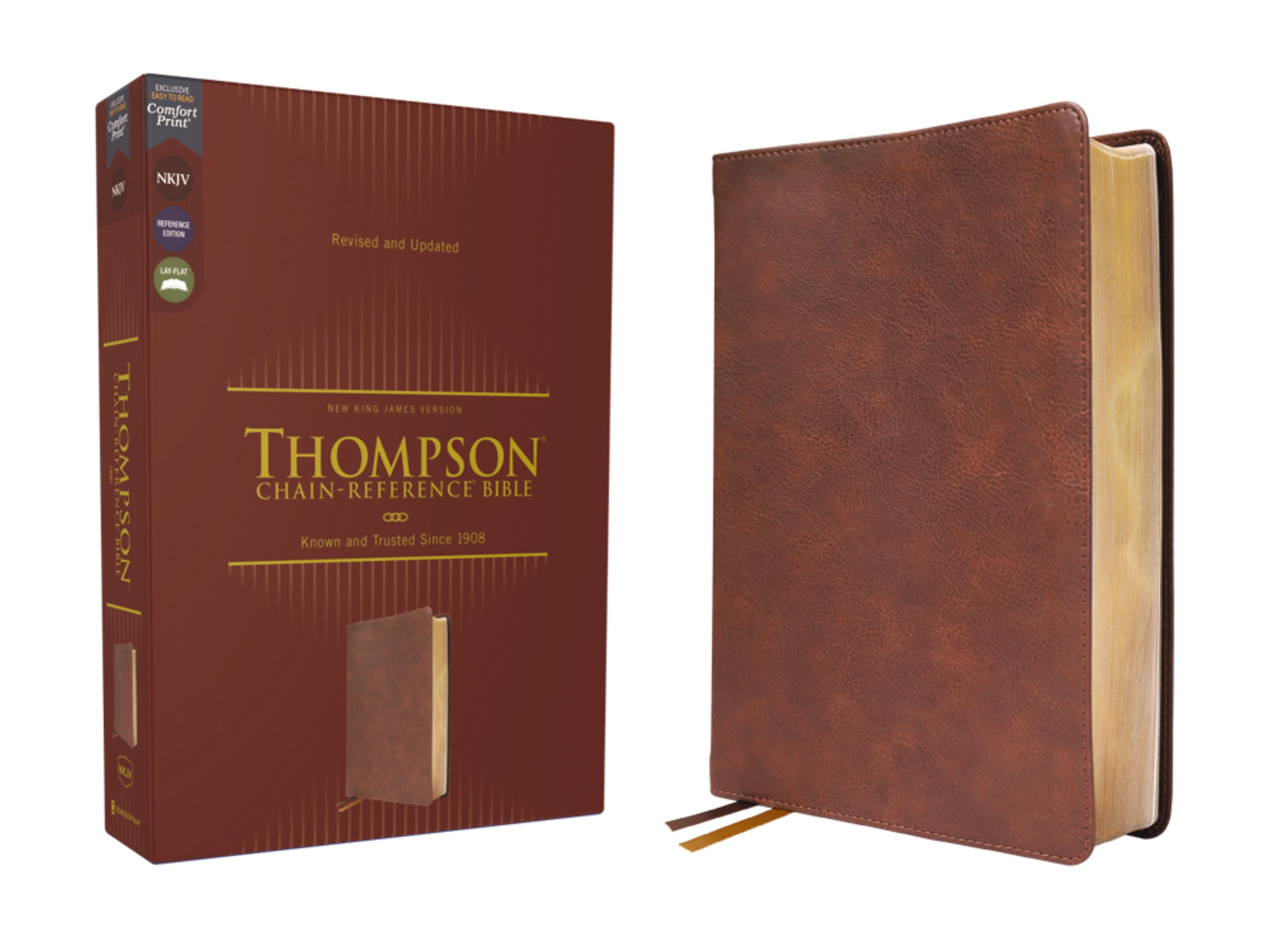 NKJV Thompson Chain-Reference Bible in Brown Red Letter Edition