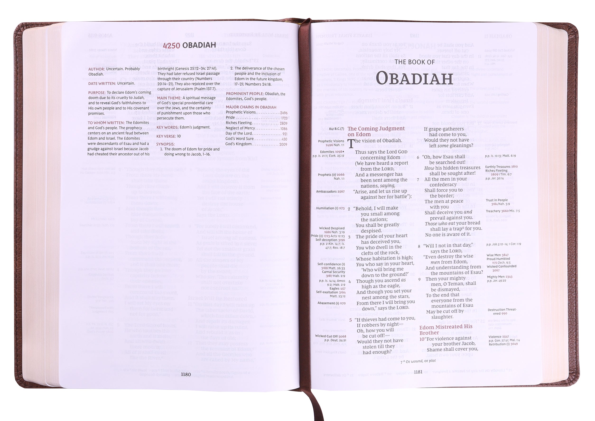 NKJV Thompson Chain-Reference Bible in Brown Red Letter Edition