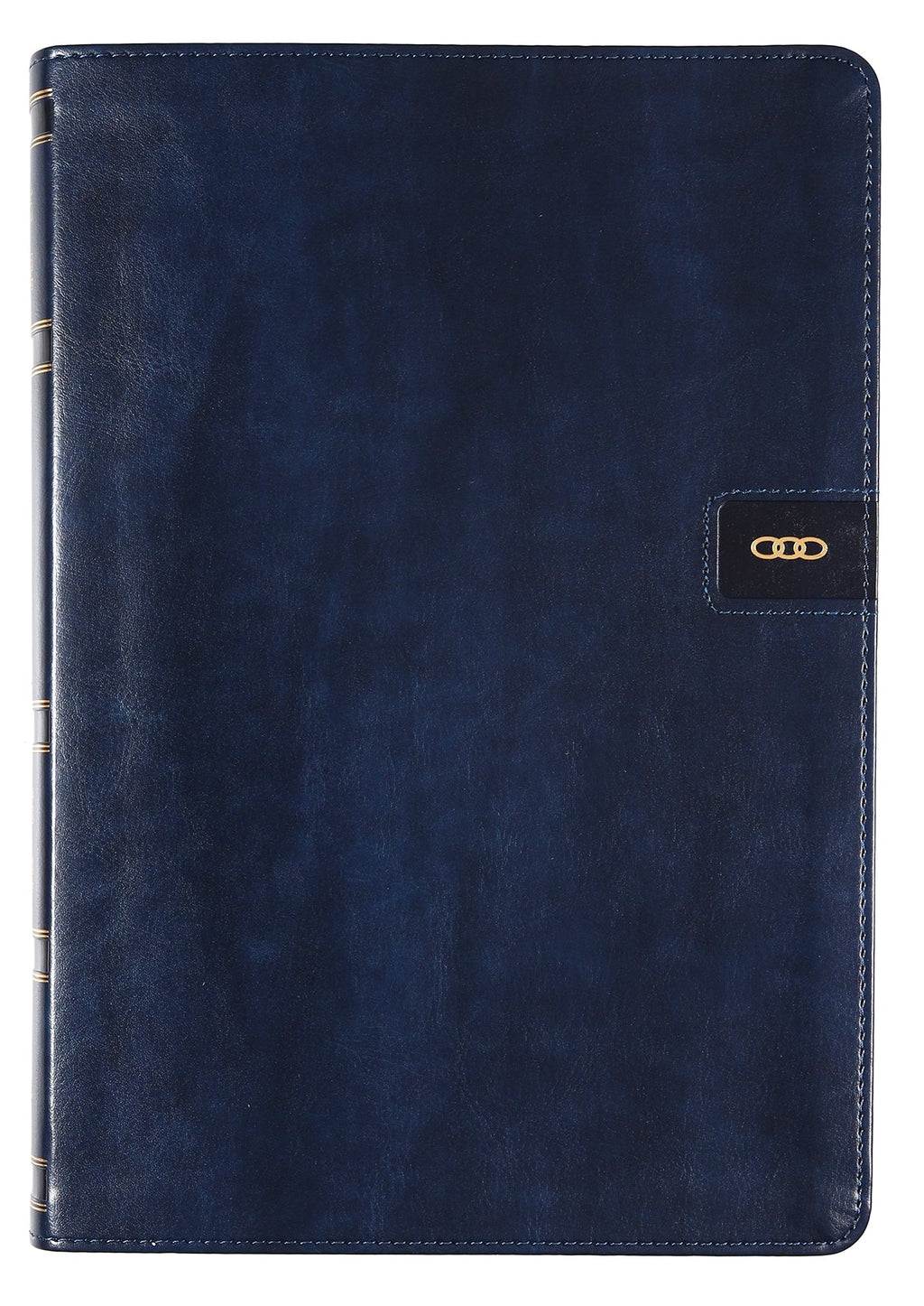 Close-up of NIV Large Print Navy Chain-Reference Bible pages with red letter edition text.