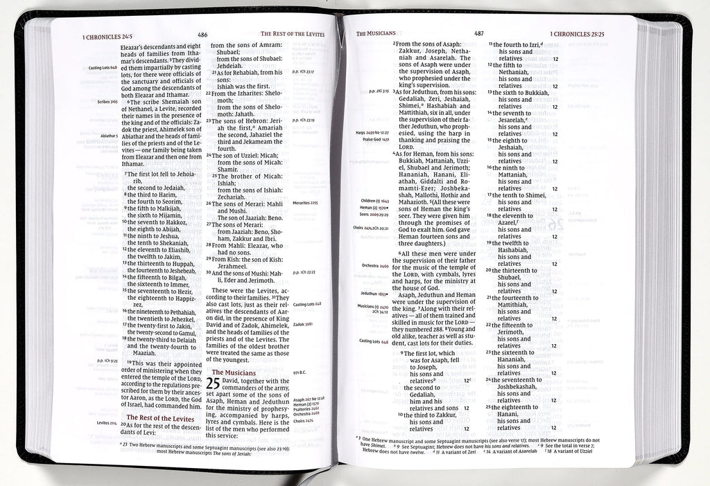 Thinline Edition NIV Large Print Black Thompson Chain Reference Bible