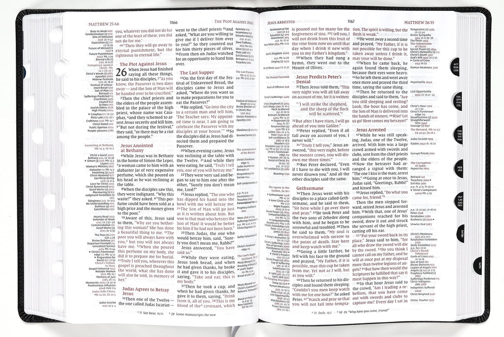 NIV Thompson Chain-Reference Bible Large Print Black Thumb Indexed (Red Letter Edition)