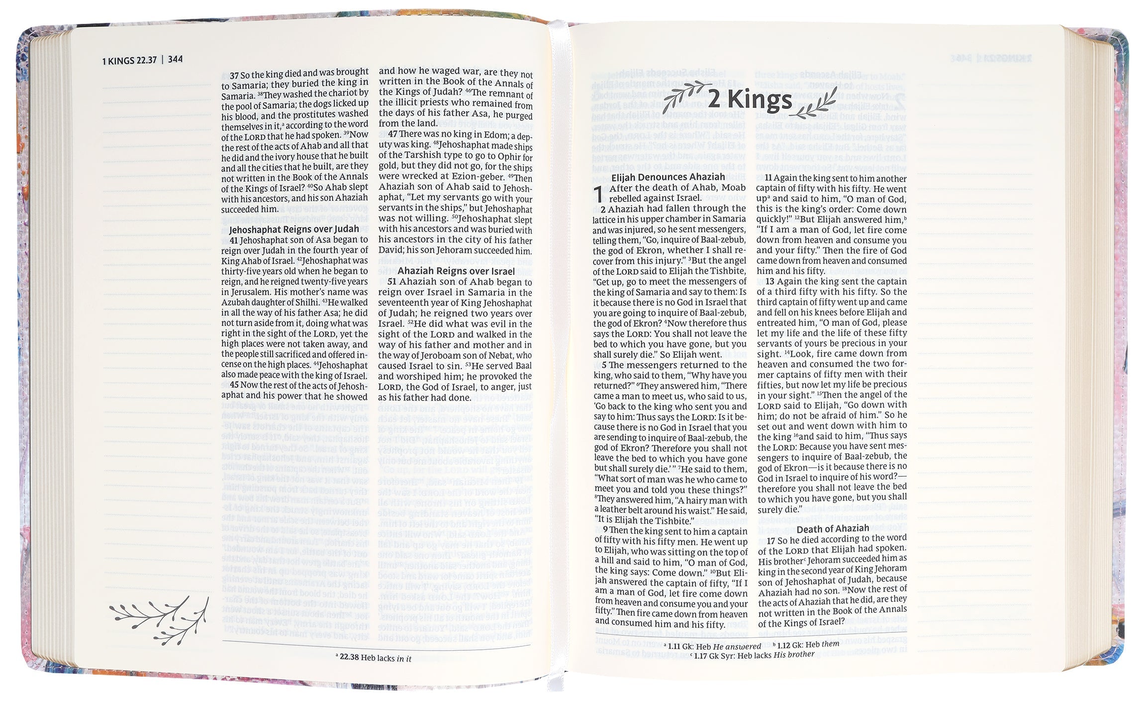 Multi-color Nrsvue Artisan Collection Bible with devotional journaling space