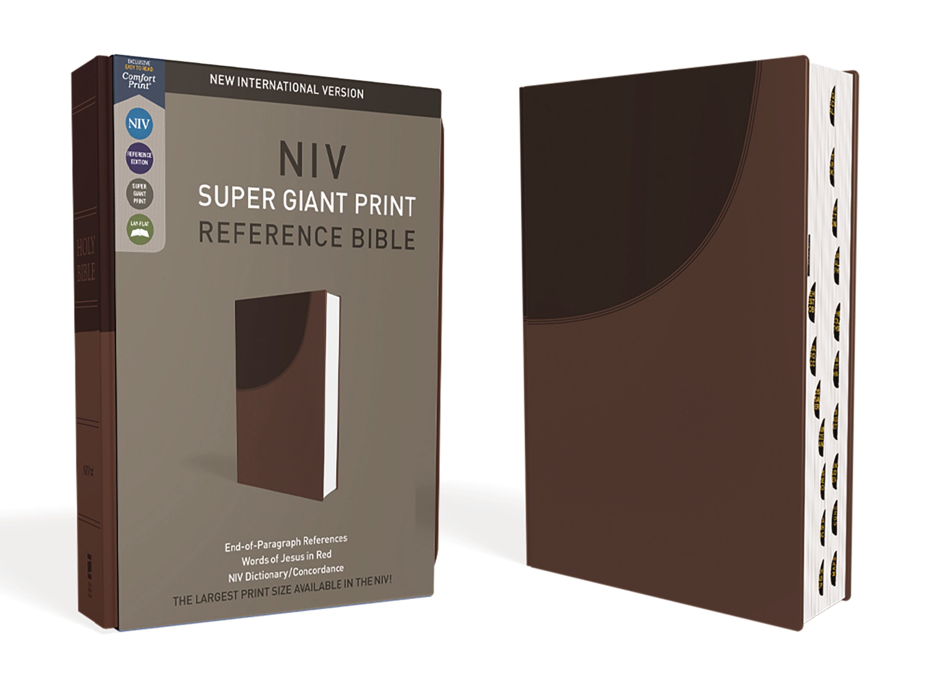 NIV New International Version Bible with Brown Thumb Indexed Reference Edition