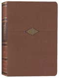 Brown leather NIV Thompson Chain-Reference Bible with red letter edition binding