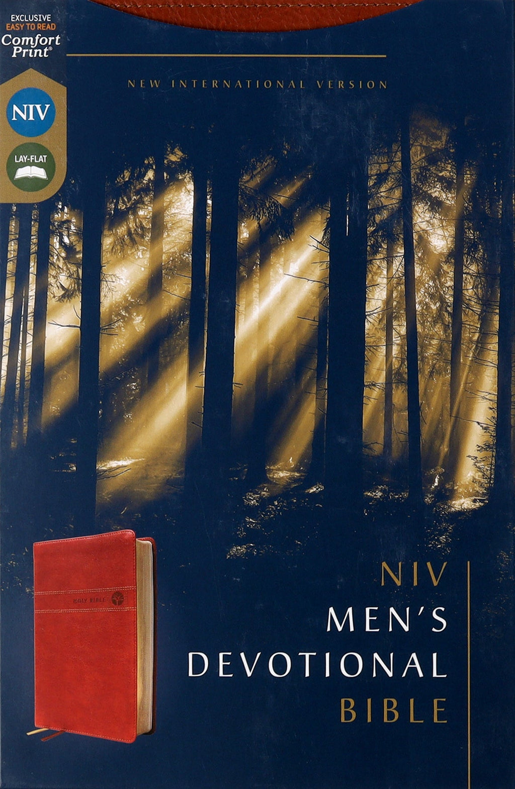 New International Version Men's Devotional Bible in Brown Black Letter Edition