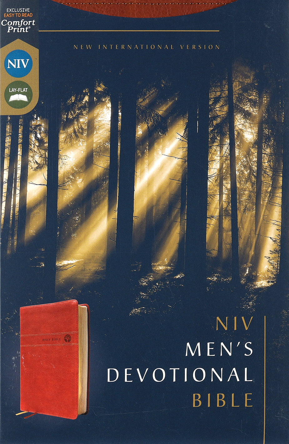 Open niv men's devotional journaling bible showing devotional entries