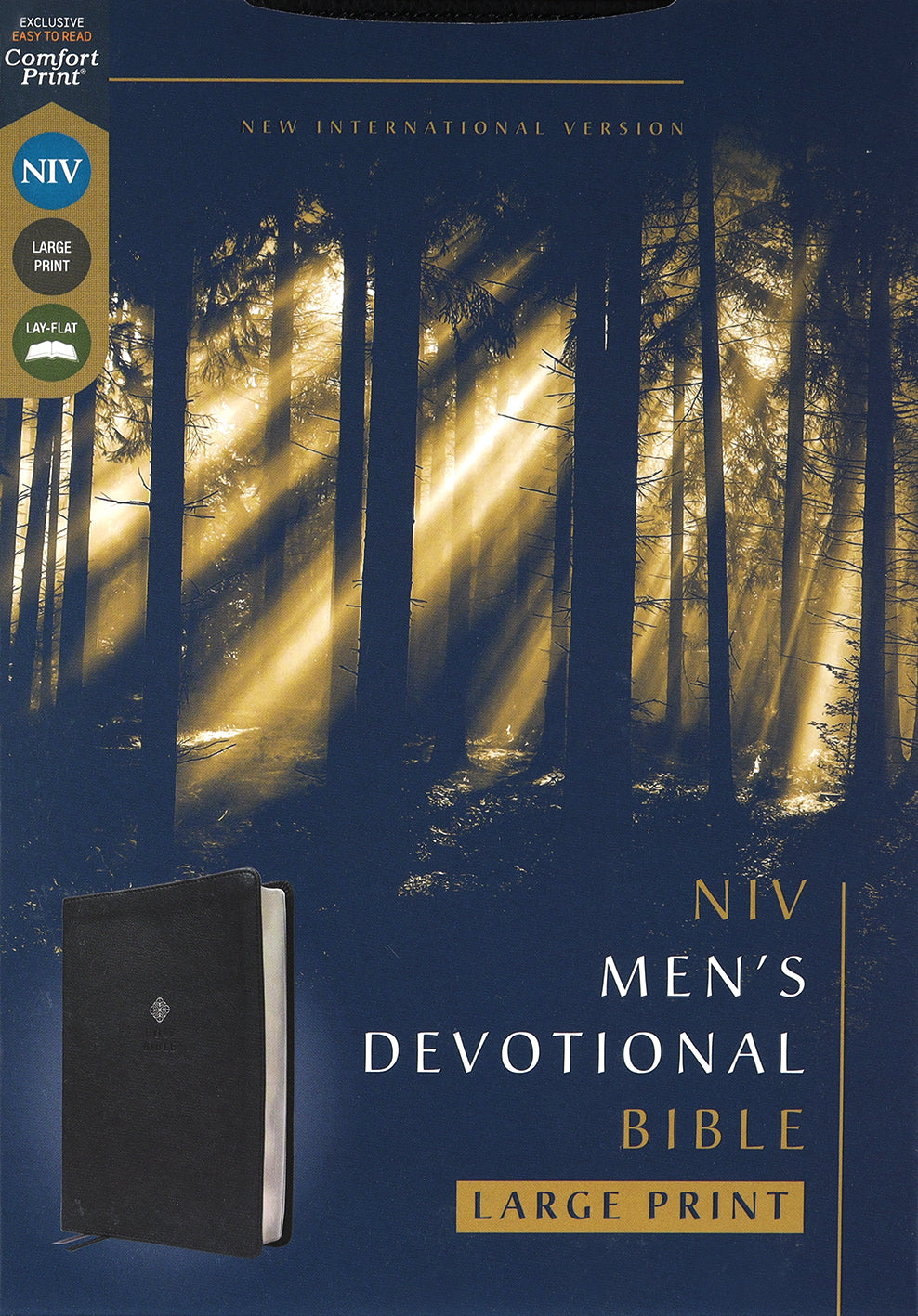 Large Print NIV Men's Devotional Bible in Black Letter Edition