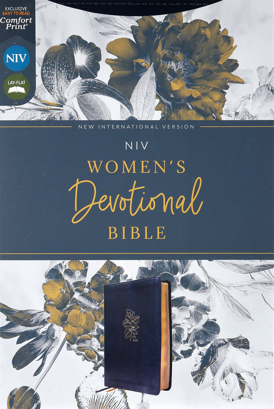Open NIV Women's Devotional Bible in Navy with Black Letter Edition