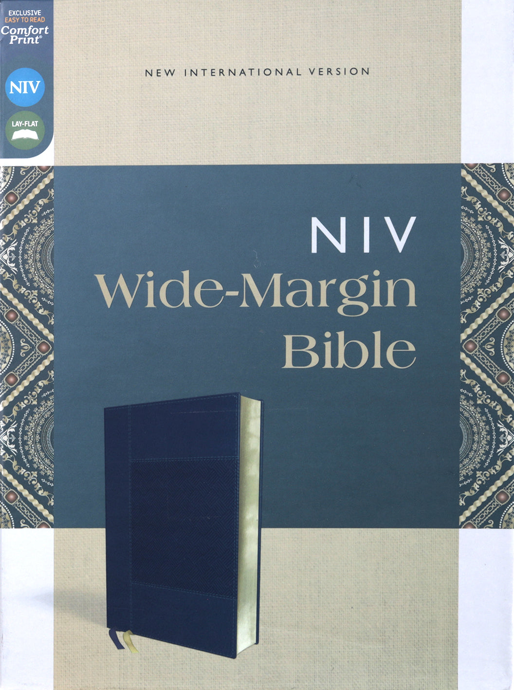 NIV Wide Margin Journaling Bible with Navy Cover and Red Letter Edition