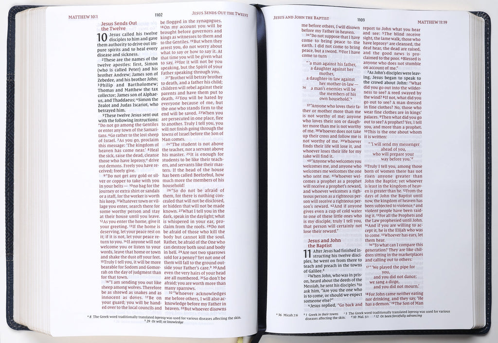 NIV Wide Margin Bible Navy (Red Letter Edition)