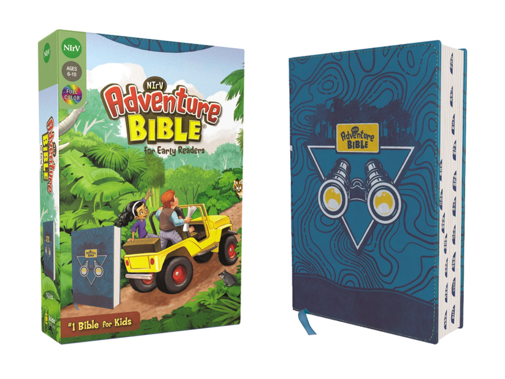 Blue NIRV Adventure Bible for Early Readers, full-color thumb with indexed tabs