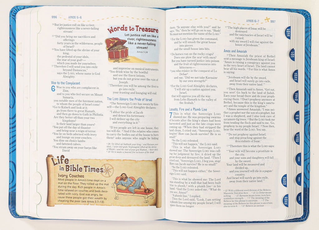 NIV Adventure Bible Blue Full Color Thumb Indexed Tabs