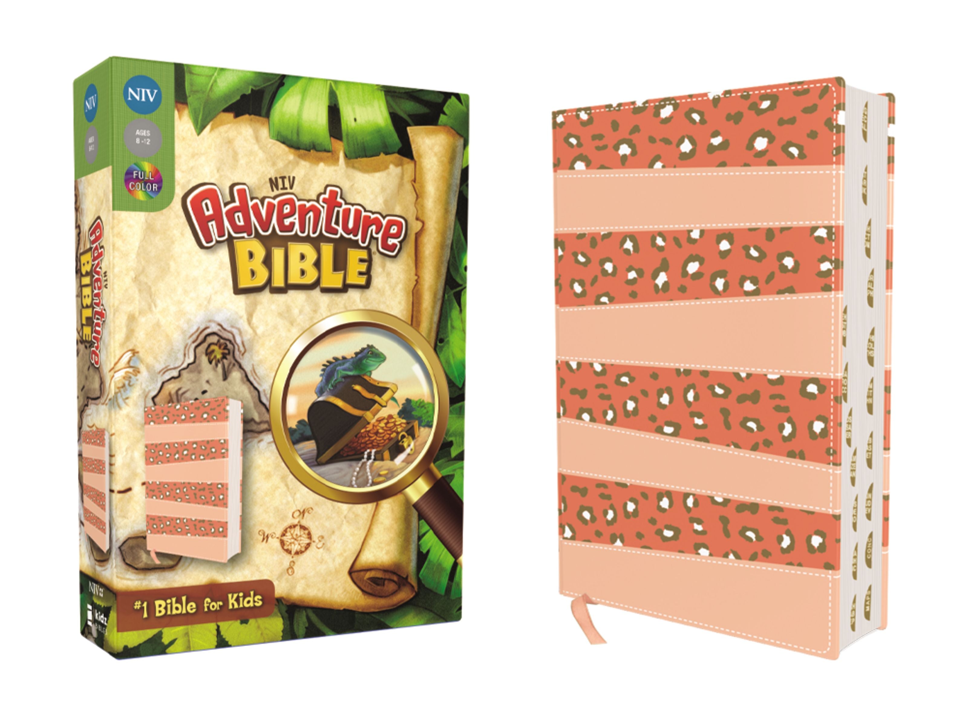 NIV Adventure Bible for Kids Coral Full Color Thumb Indexed Tabs