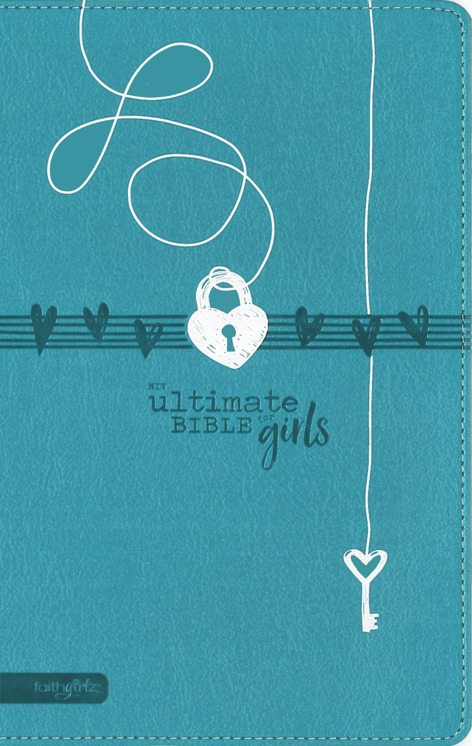 NIV Ultimate Bible for Girls Faithgirlz Edition, teal cover, indexed tabs.