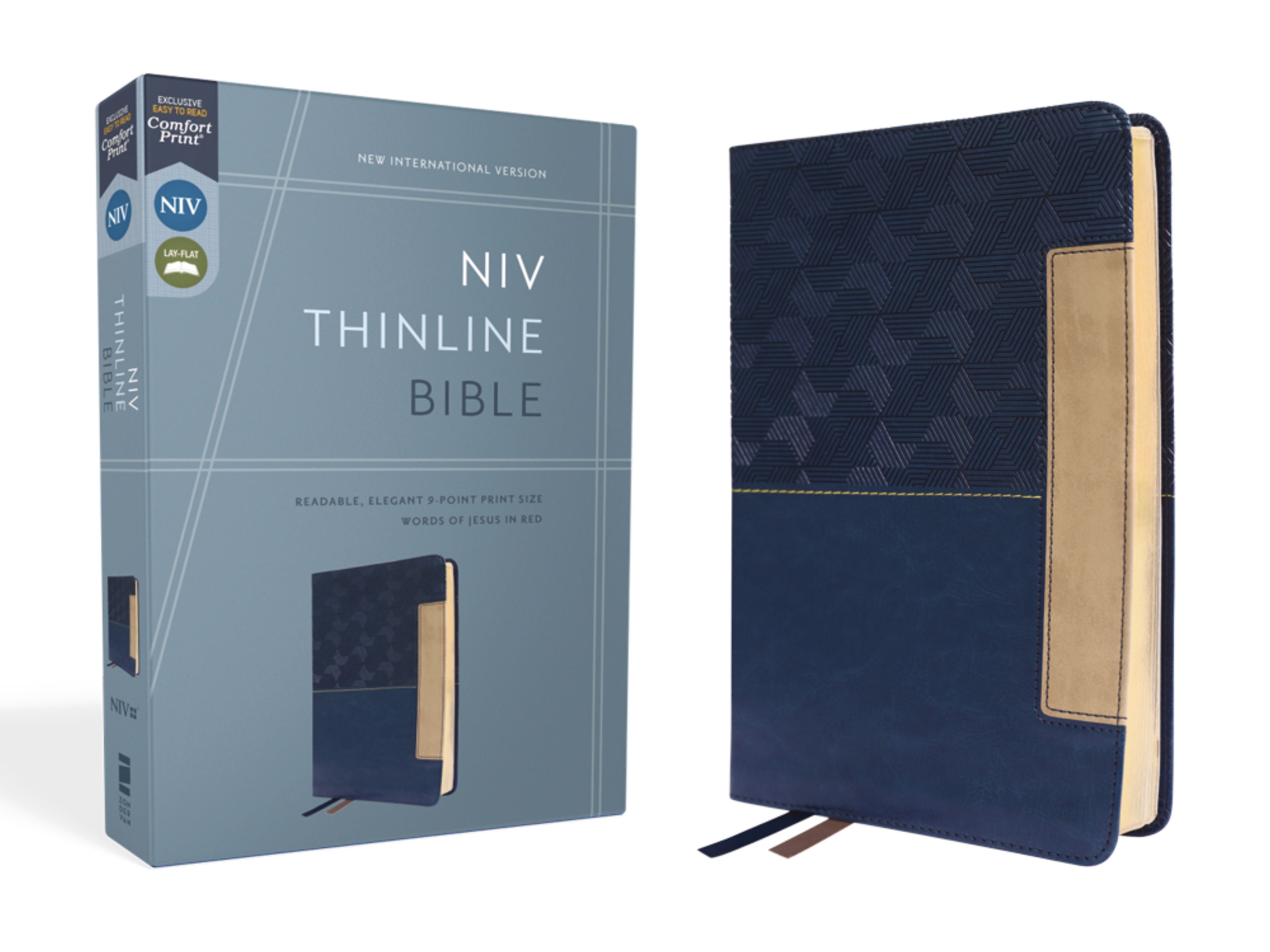 Blue NIV Thinline Bible with Red Letter Edition