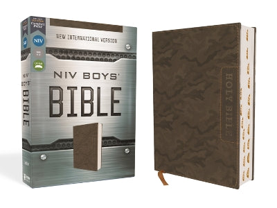 NIV Boys' Bible with Adventure Study features and brown camo thumb indexed tabs