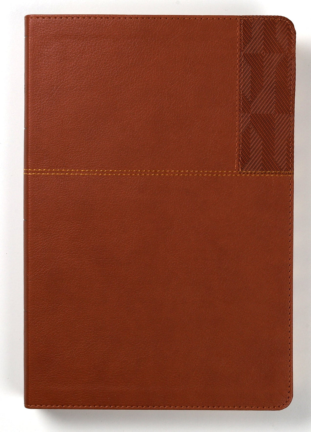 NIV Thinline Reference Bible, Large Print, Brown Indexed on a table