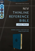 NIV Thinline Reference Bible in Large Print, Teal, with Red Letter Edition