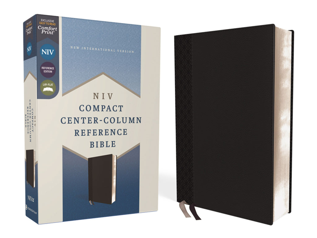 Compact black NIV reference Bible with red letter edition