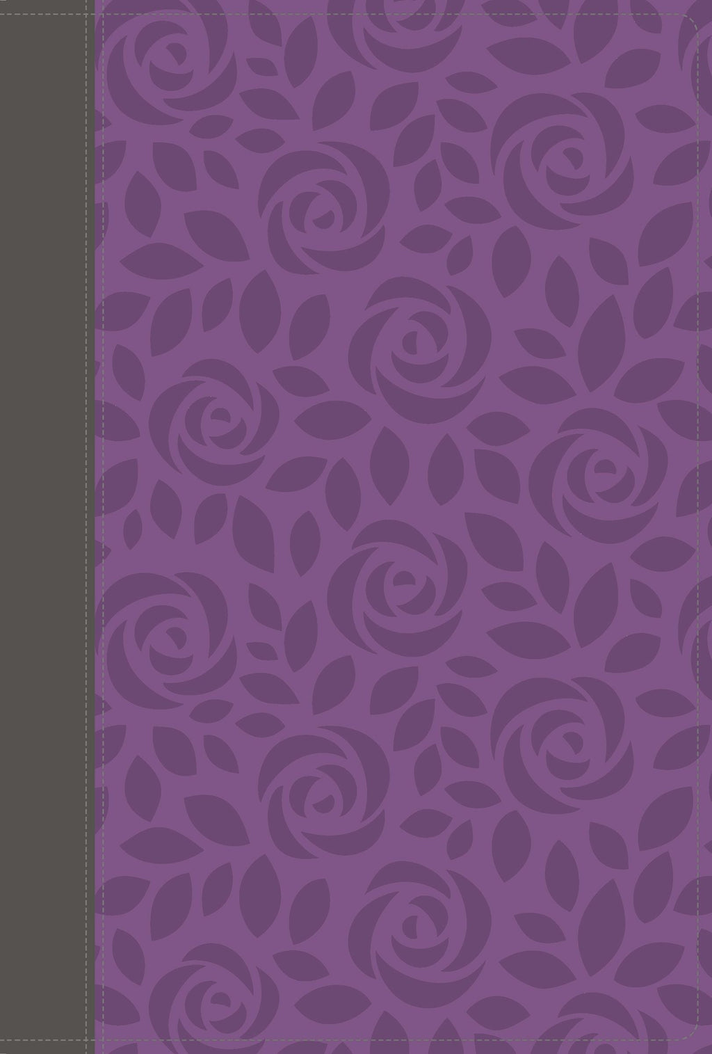NIV Thinline Giant Print Bible with gray and purple cover, thumb-indexed, and red letter edition