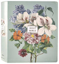 Large Print NIV Bible with Red Letter Edition and Sage Floral Artisan Collection design