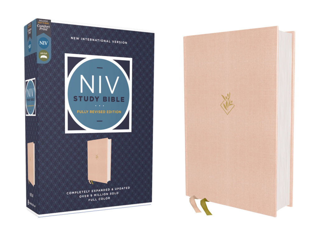 Front cover of the NIV Study Bible, Fully Revised Edition, Red Letter Edition, Pink, a valuable resource for biblical study.