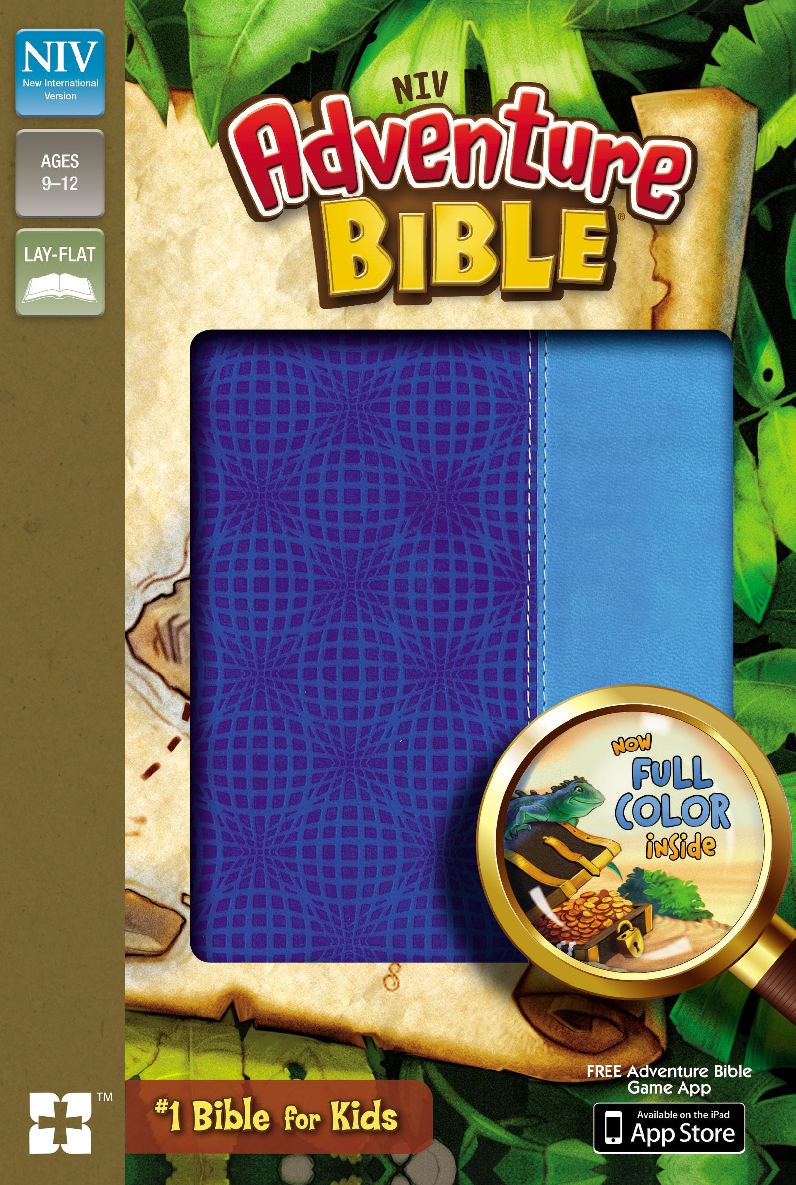 NIV Adventure Bible Electric Blue Ocean Blue (Black Letter Edition) open book