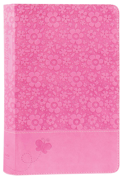 NIrV Adventure Bible for Kids - New International Reader's Version, hot pink leather cover, black letter edition.
