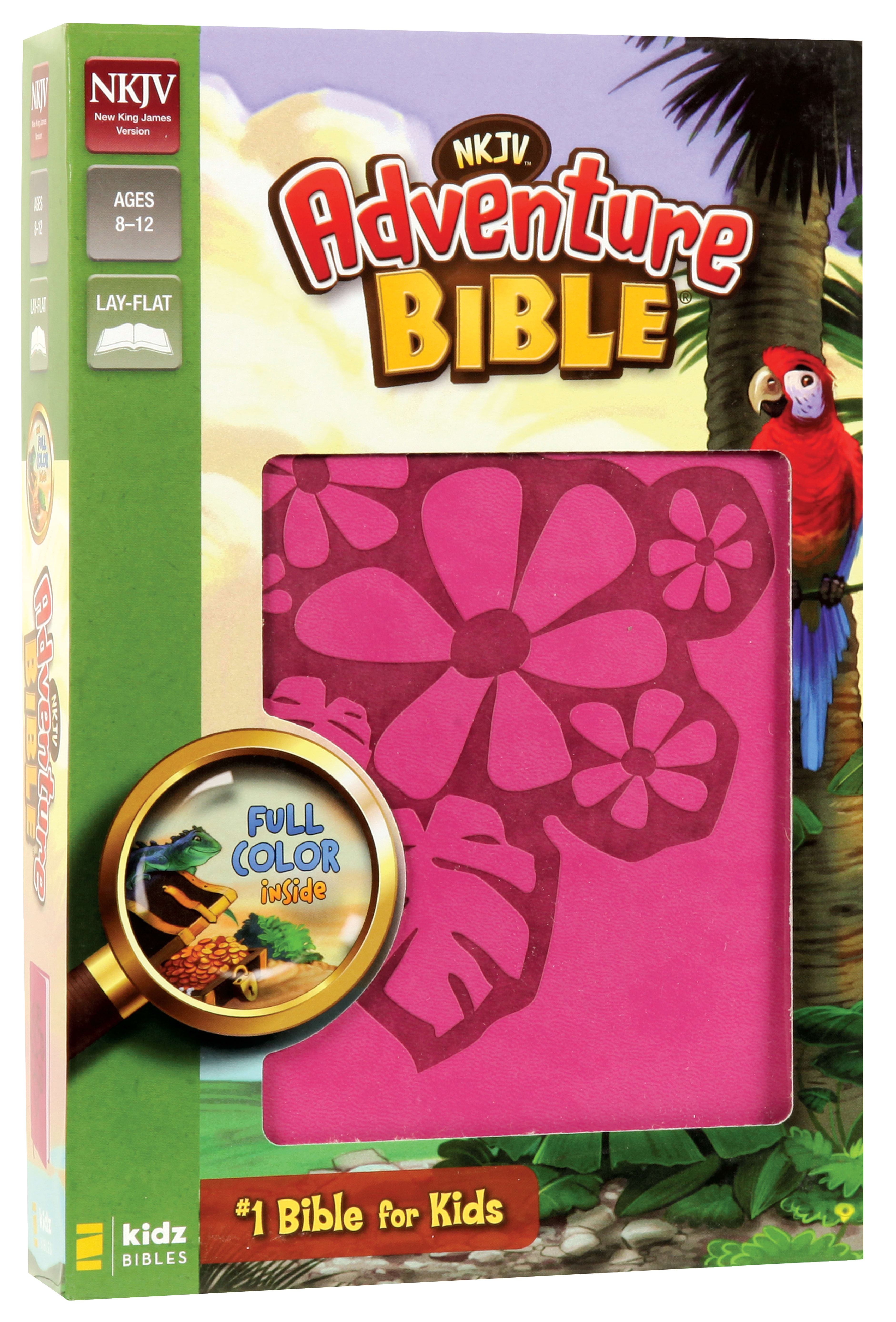 NKJV Adventure Bible for Kids, Black Letter Edition, Pink Cover