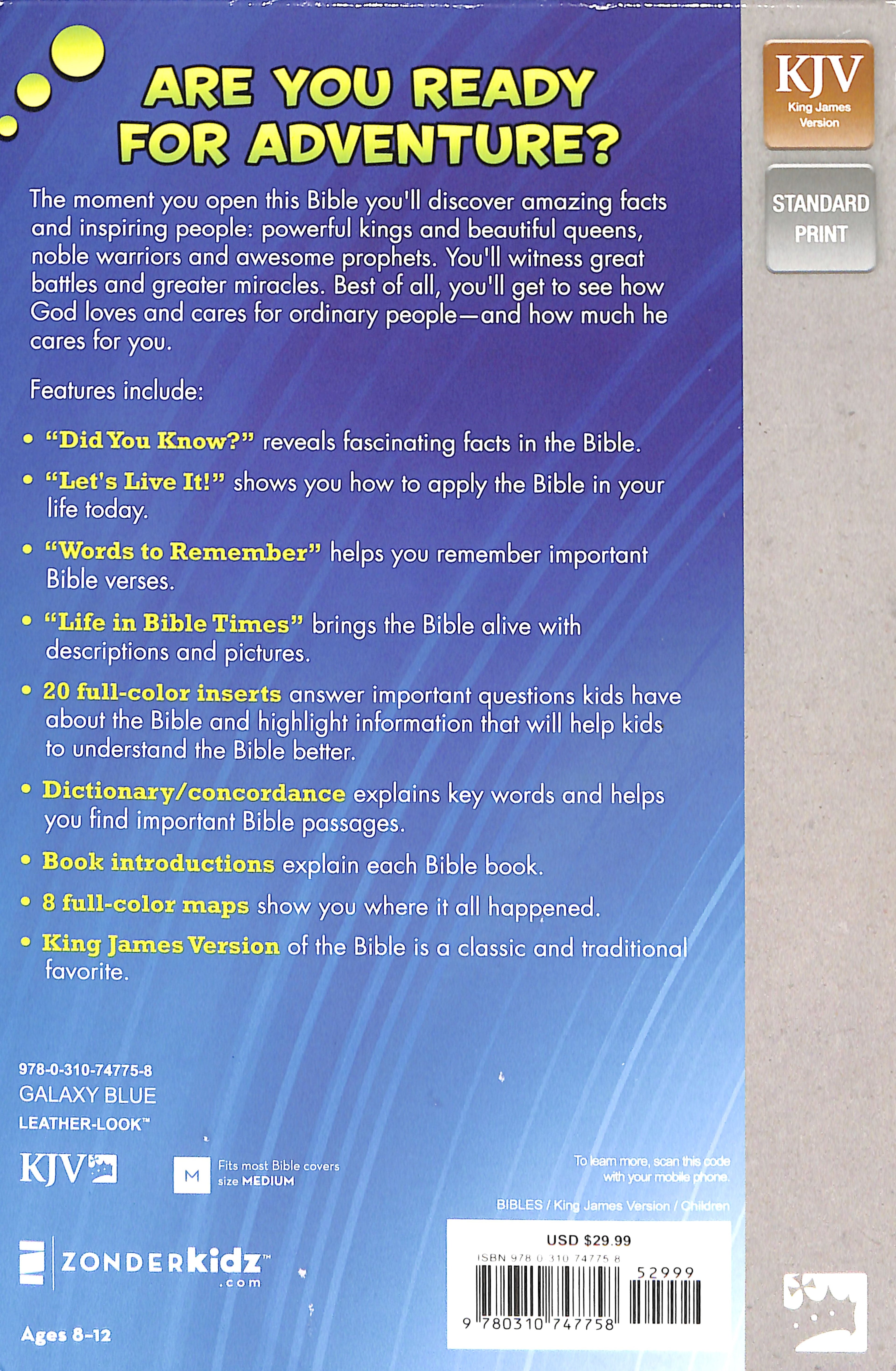 KJV Kids' Study Bible Blue Star (Black Letter Edition)