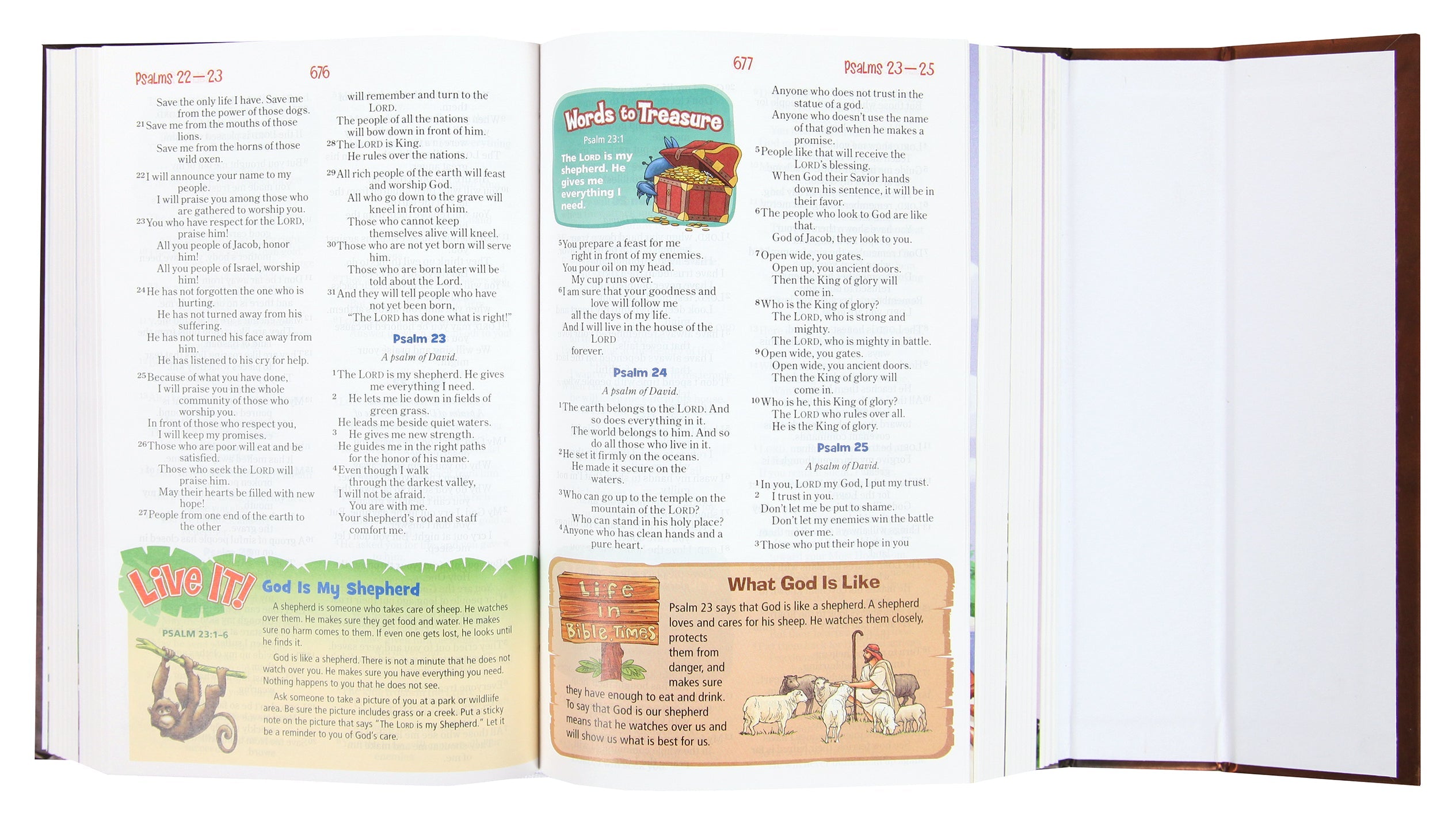 NIRV Adventure Bible for Early Readers with Lion Magnetic Closure (Black Letter) interior pages