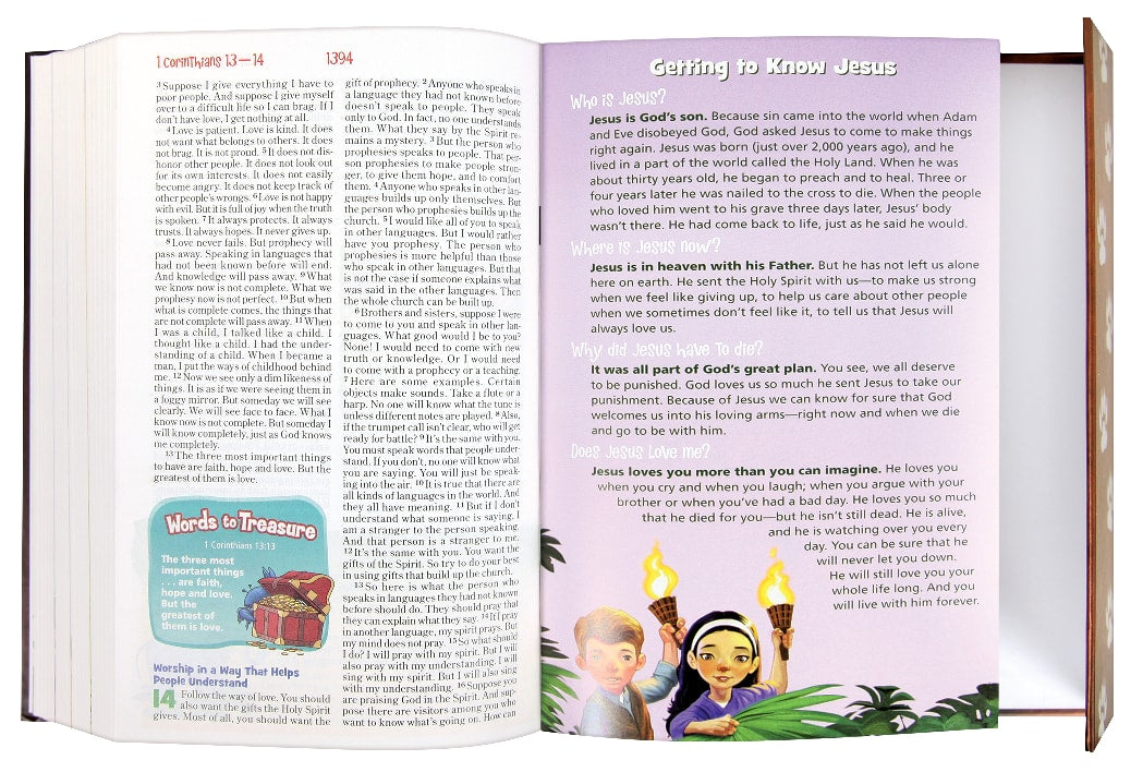 NIRV Adventure Bible for Early Readers with Lion Magnetic Closure (Black Letter) back cover