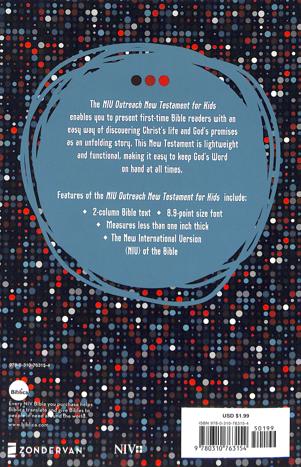 NIV Outreach New Testament for Kids Black Letter Edition