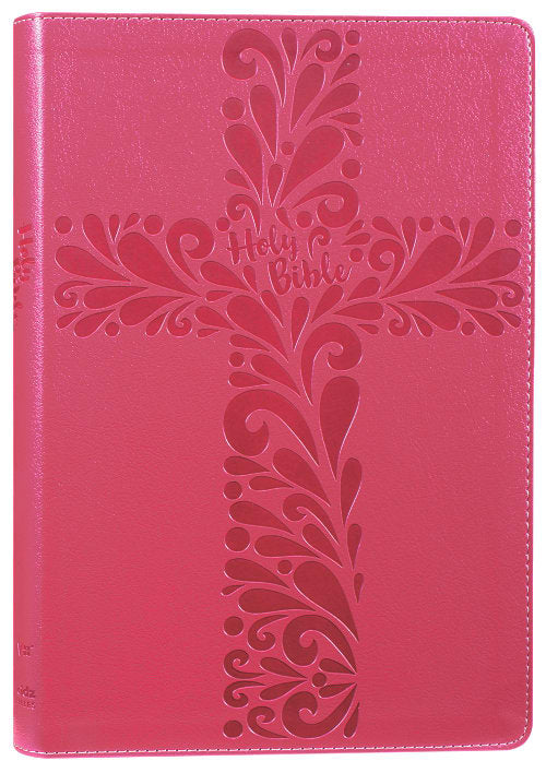NIV Adventure Bible for Kids Large Print Pink with Red Letters