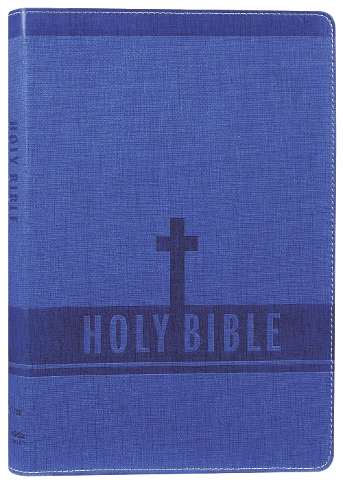 Front cover of NIV Bible for Kids in Large Print Blue with Red Letter Edition
