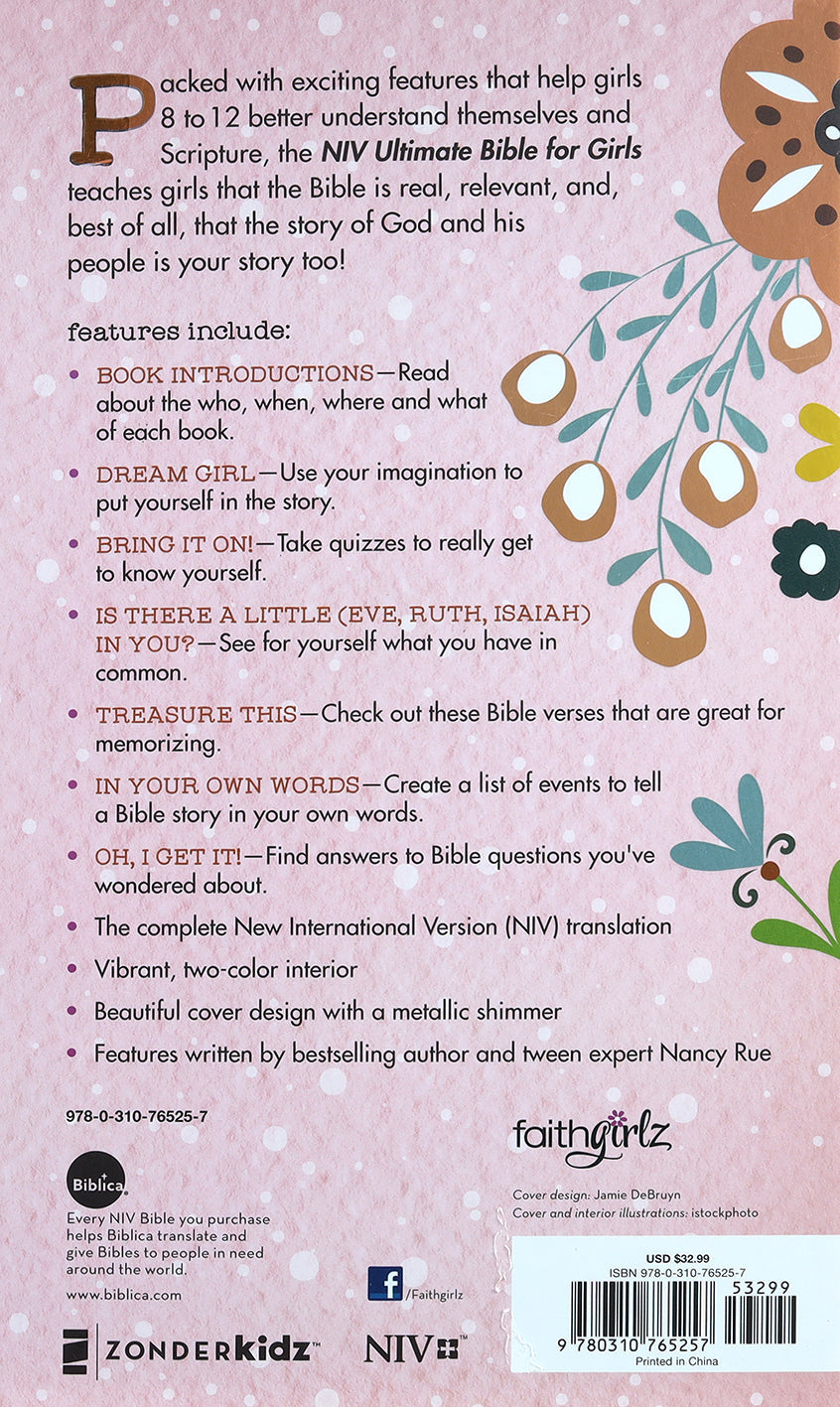 NIV Bible for teenage girls, part of Faithgirlz! Series, a girls' Christian Bible