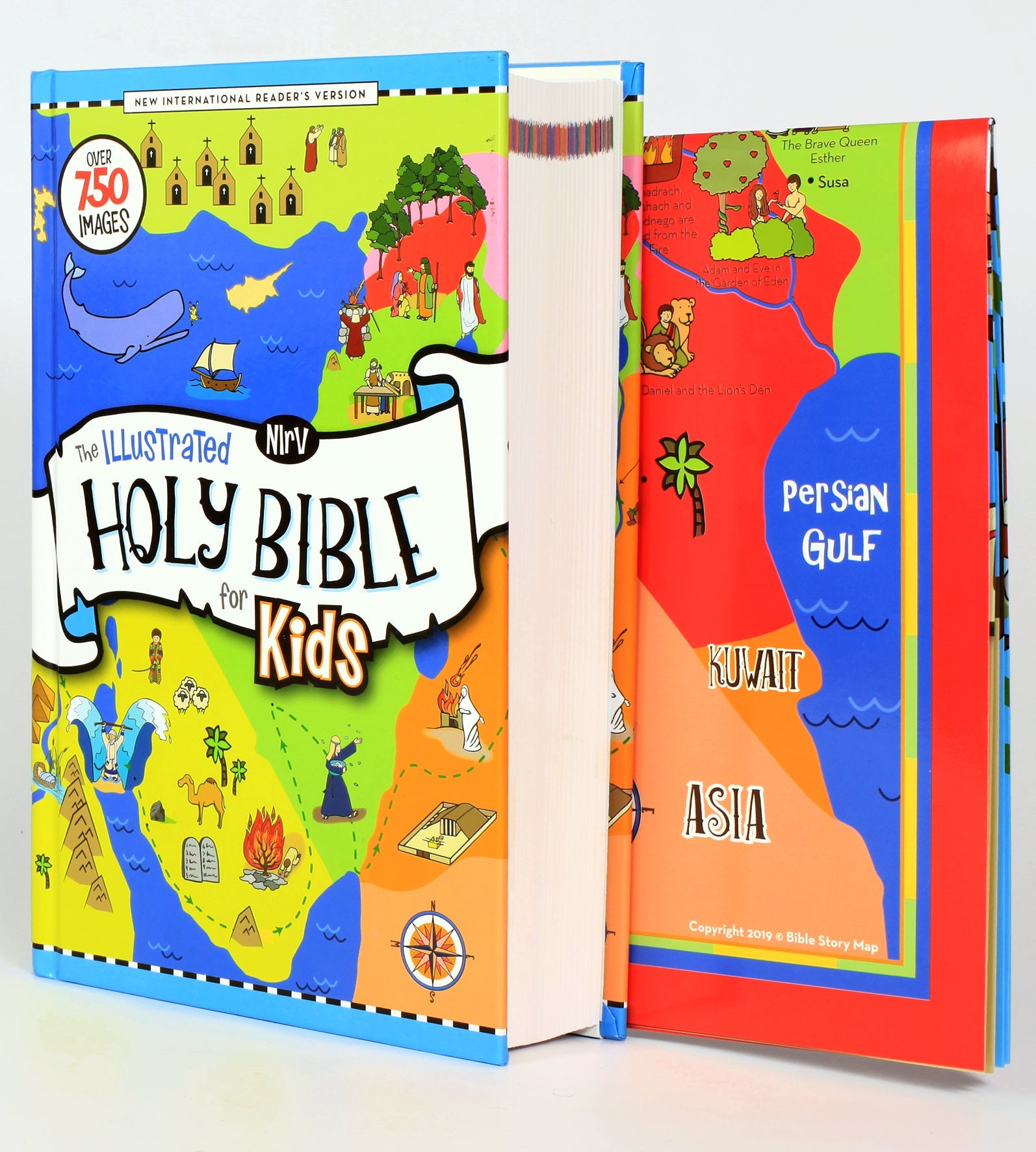 Vibrant, full-color illustrations in the NIRV Illustrated Holy Bible for kids